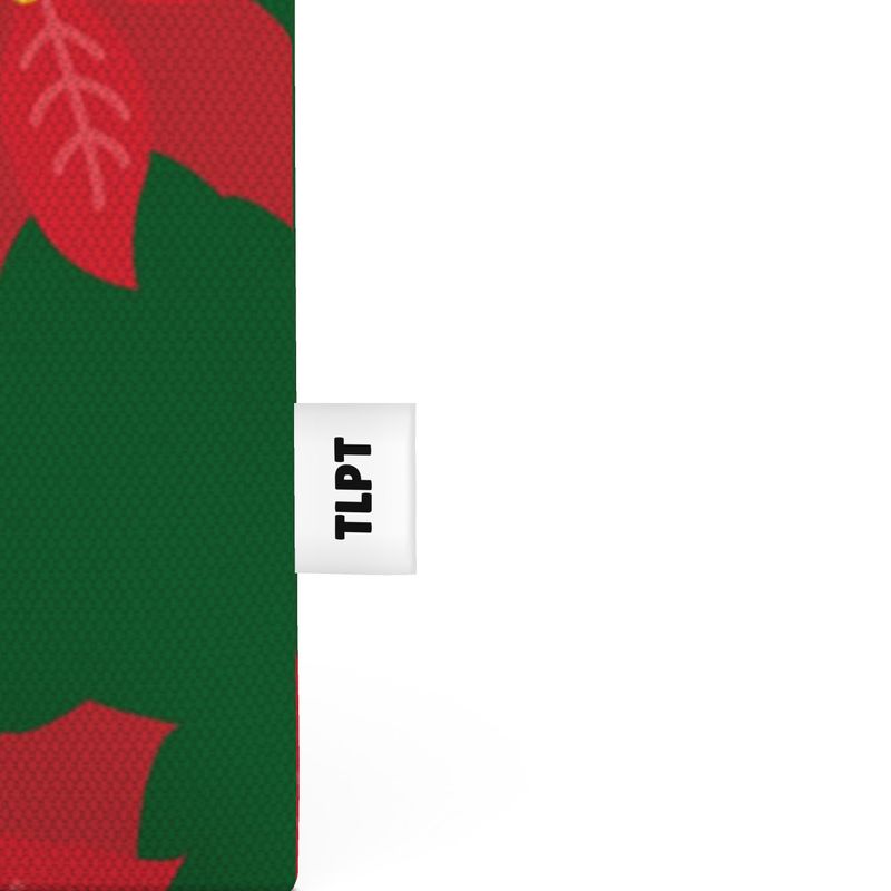 Organic Cotton Canvas Tote Bag: Christmas Poinsettia pattern