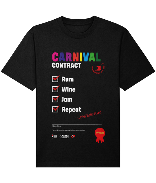 Relaxed Heavy T-shirt: Carnival Contract [multi clr drk]