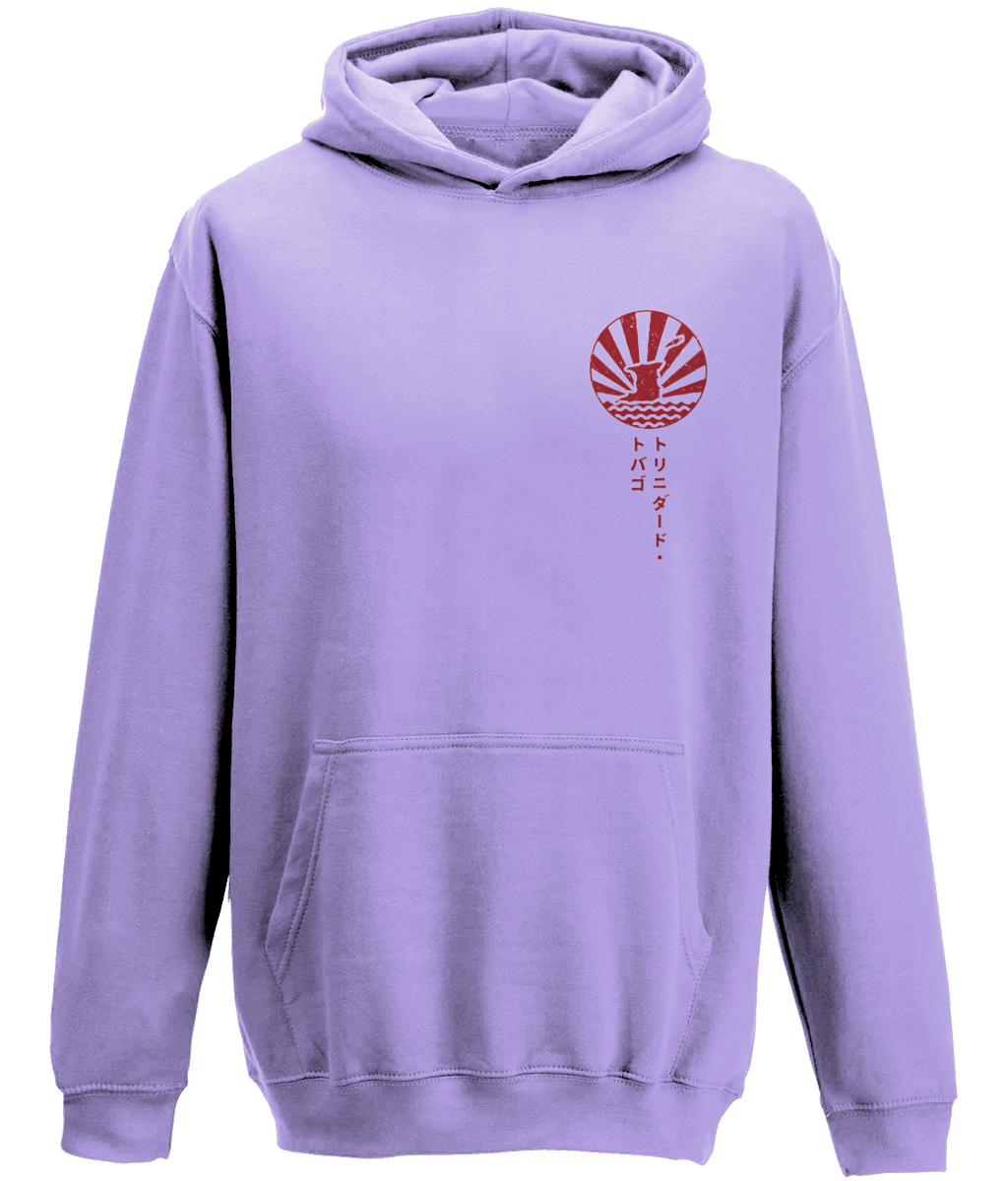 College Hoodie: T&T Sun and Sea badges [Japanese Style Print] [Back + Front]