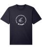 Relaxed Heavy T-shirt: HYMC Badge [Centre]