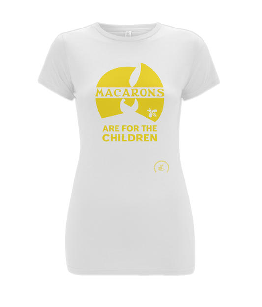 Women's Stretch T-Shirt: Mac-Tang Clan - Macarons are for the children