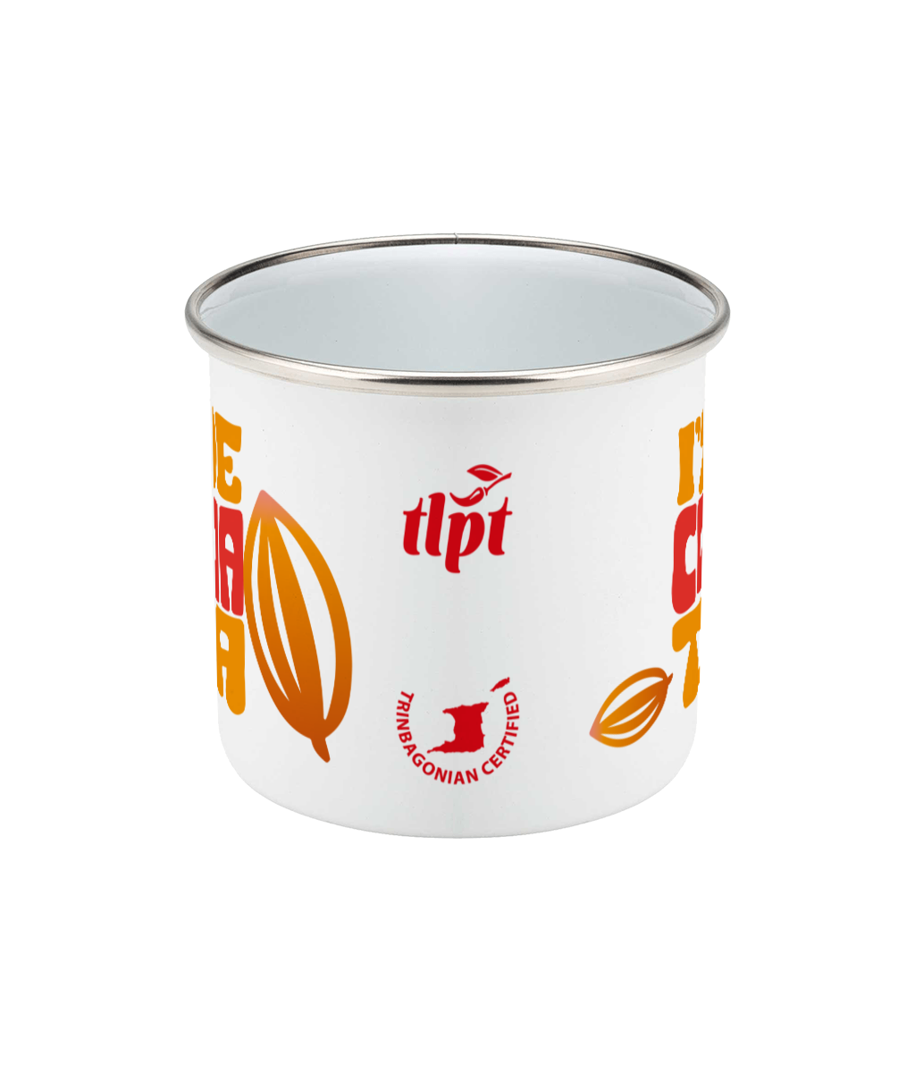 Enamel Mug 12oz: iz de coco tea [orange]