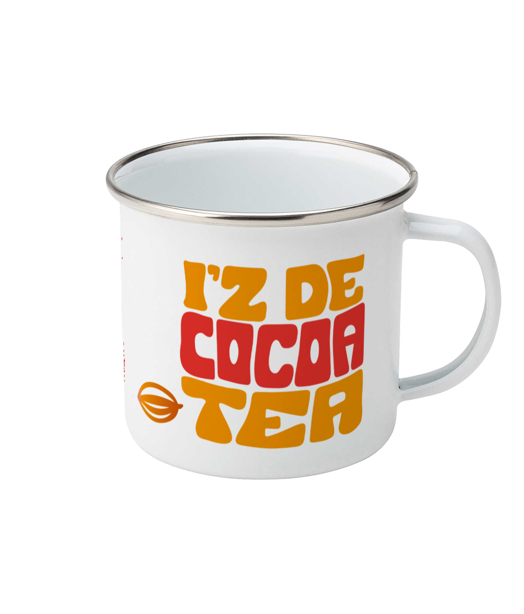 Enamel Mug 12oz: iz de coco tea [orange]