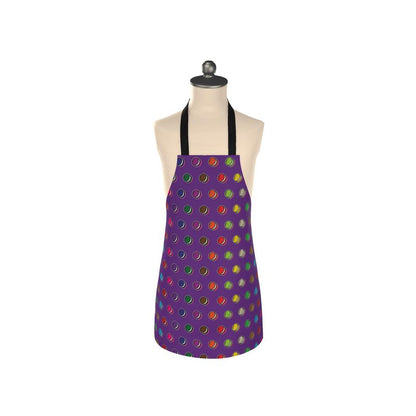 Apron: Macaron pattern [Purple]