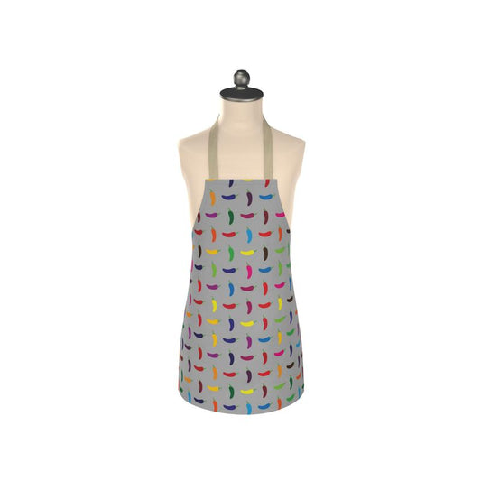 Apron: Chilli Peppers pattern [Grey]