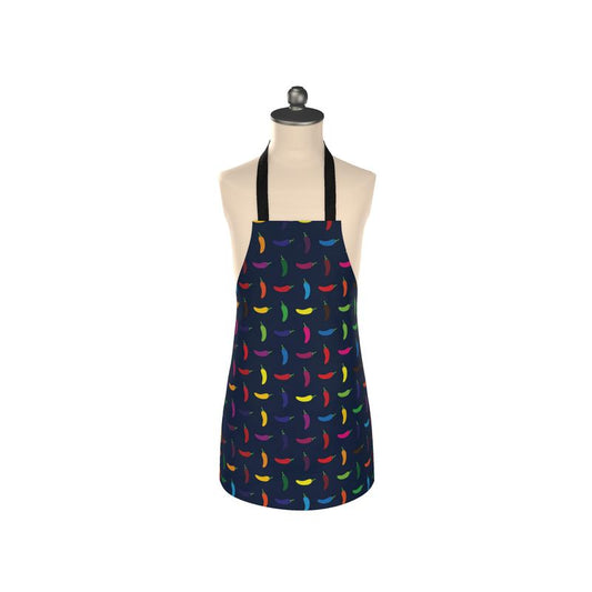 Apron: Chilli Peppers pattern [Navy]