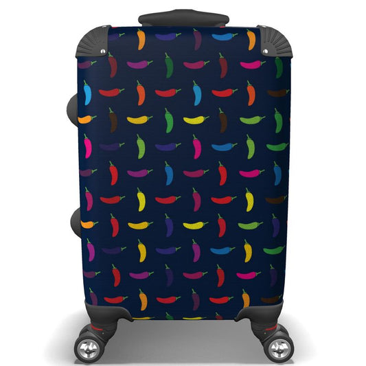 Hardshell Suitcase: Chilli Peppers [Navy]