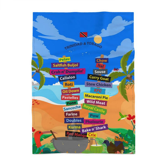 Panama Cotton Tea Towel: Trinidad & Tobago Bellyful