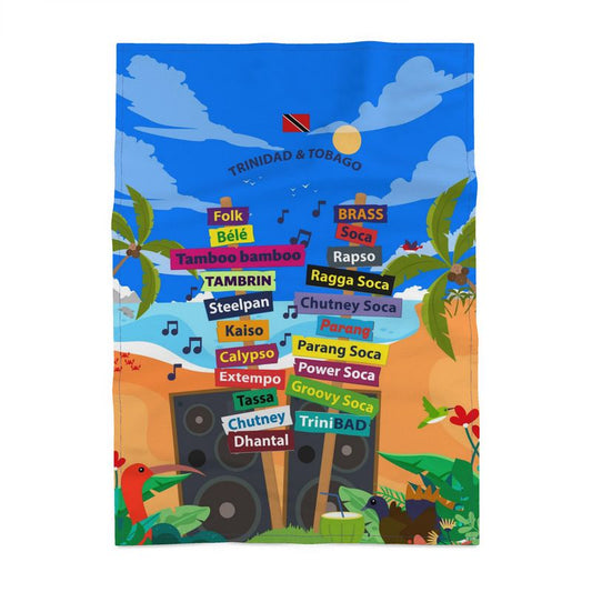 Panama Cotton Tea Towel: The Sounds of Trinidad & Tobago