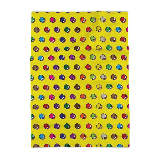 Panama Cotton Tea Towel: Macaron pattern [Yellow]