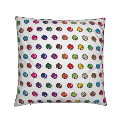 Cushion: Macaron pattern [White]