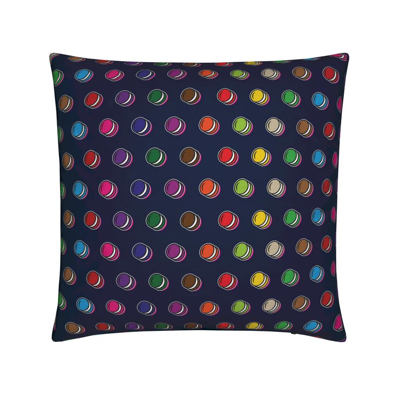 Cushion: Macaron pattern [Navy]