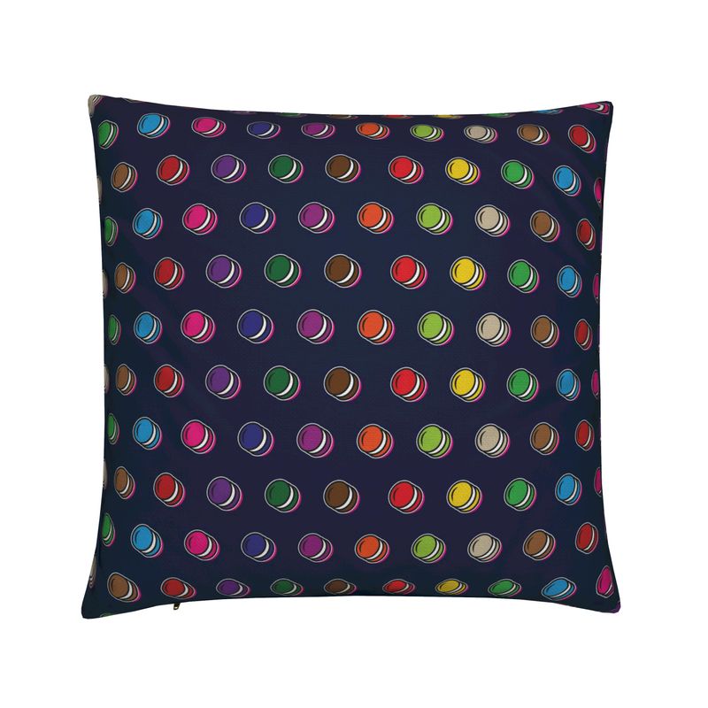 Cushion: Macaron pattern [Navy]