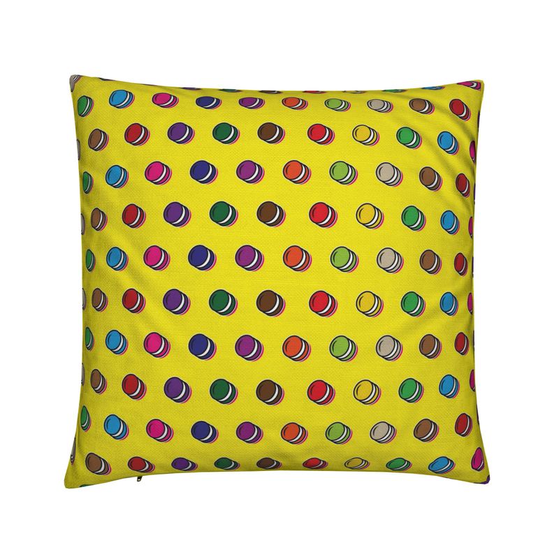 Cushion: Macaron pattern [Yellow]