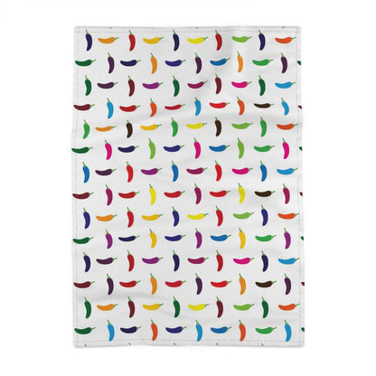 Panama Cotton Tea Towel: Chilli Peppers [White]