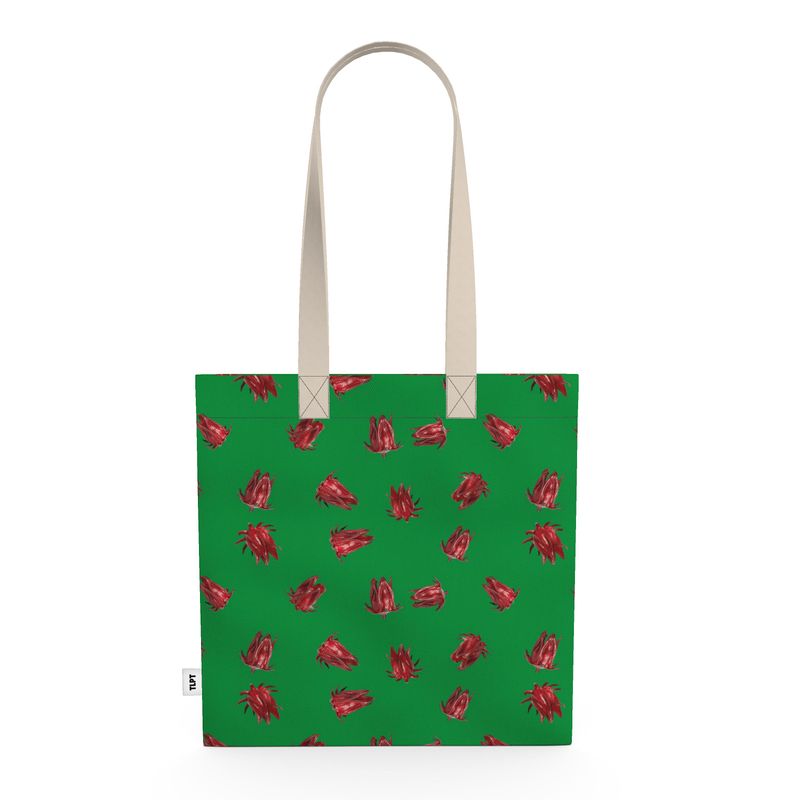 Organic Cotton Canvas Tote Bag: Christmas Sorrel pattern