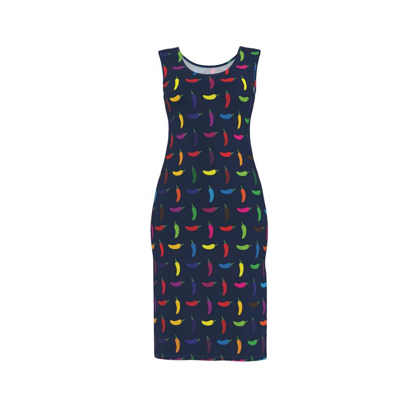 Bodycon Dress: Pepper pattern [Navy]
