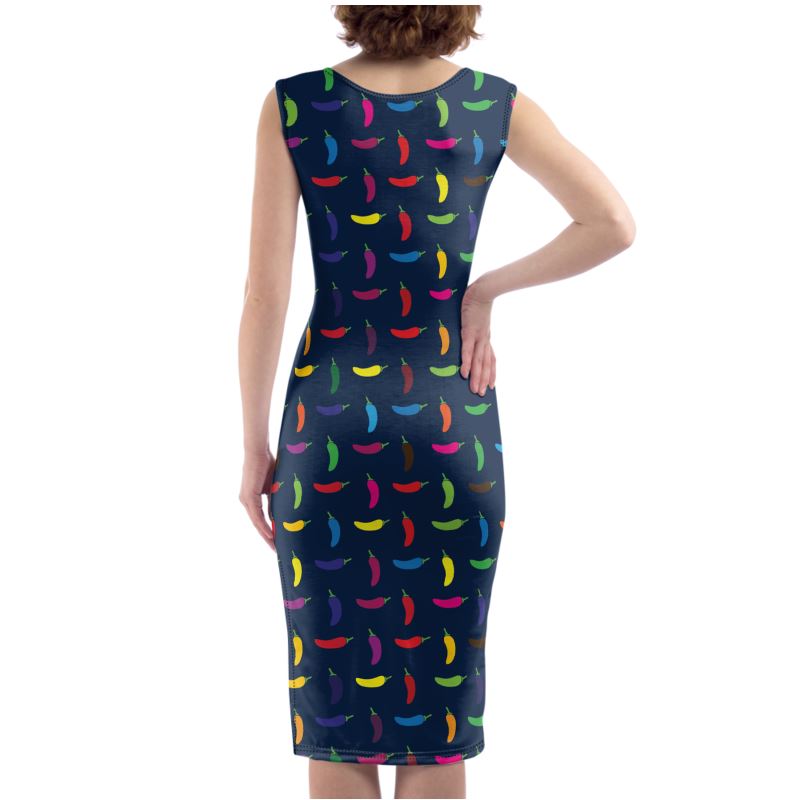 Bodycon Dress: Pepper pattern [Navy]