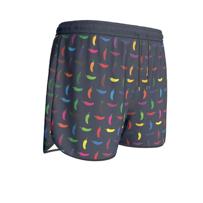 Women's Running Shorts: Chilli pepper pattern [Navy]