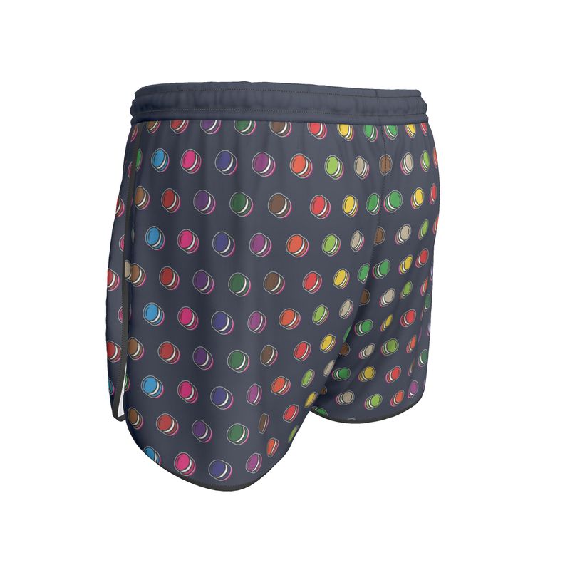 Women's Running Shorts: Macarons pattern