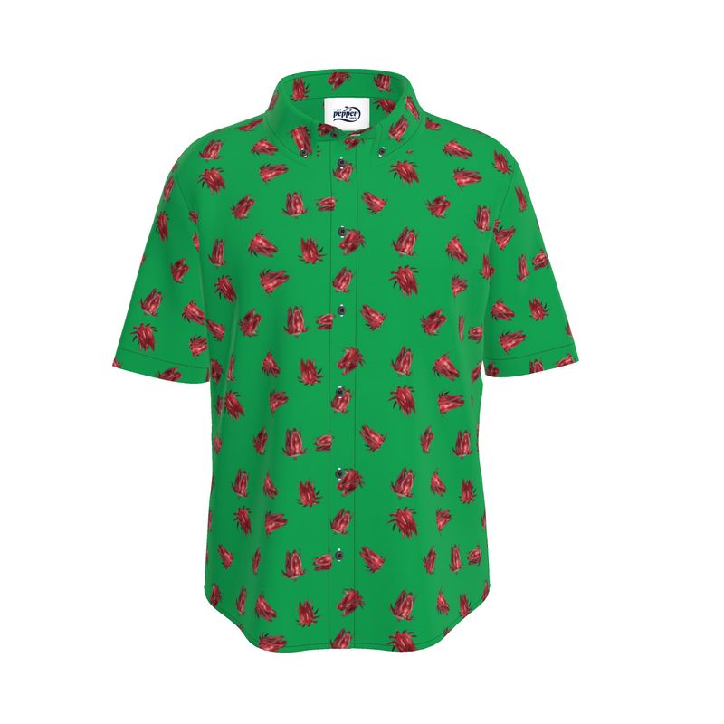 Men's Short Sleeve Shirt: Sorrel pattern [Christmas]