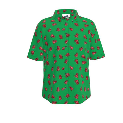 Men's Short Sleeve Shirt: Sorrel pattern [Christmas]