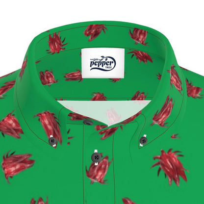 Men's Short Sleeve Shirt: Sorrel pattern [Christmas]