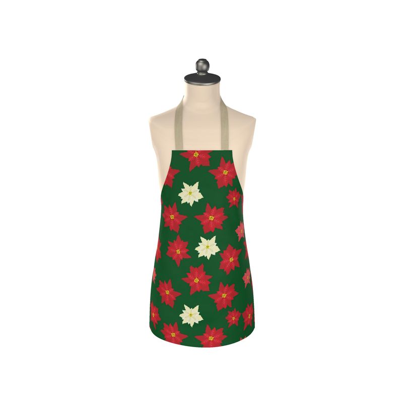 Apron: Christmas Poinsettia pattern