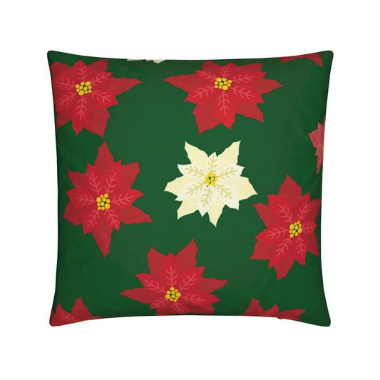 Cushion: Christmas Poinsettia pattern