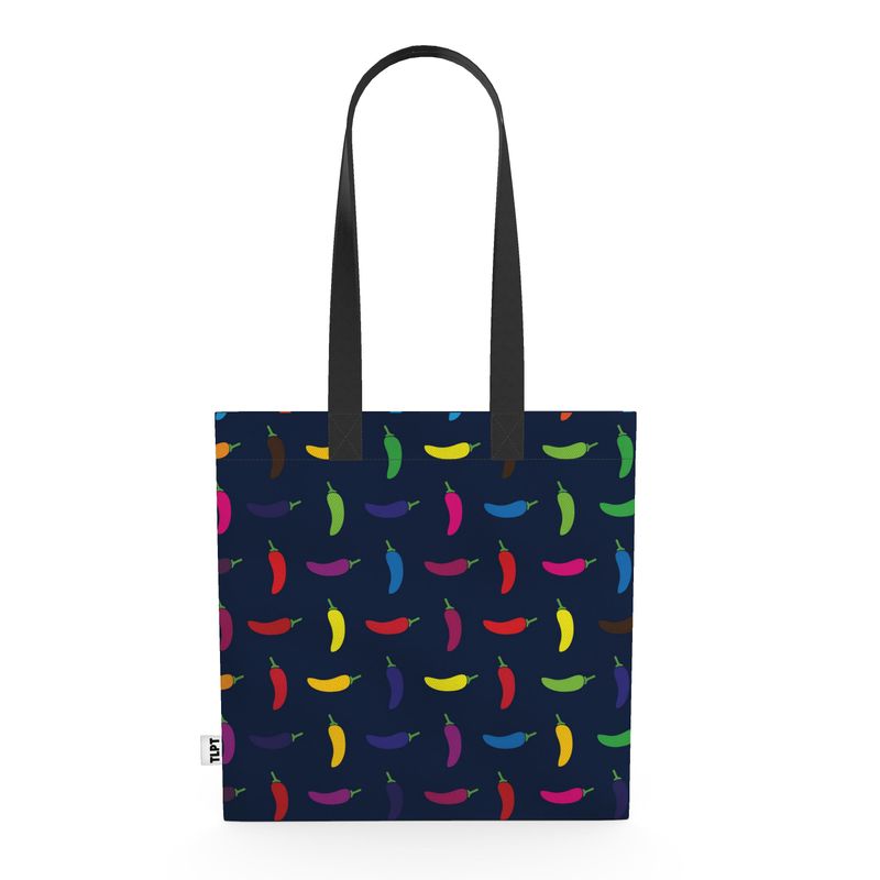 Organic Cotton Canvas Tote Bag: Chilli Pepper pattern