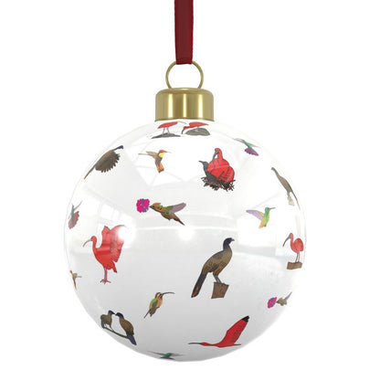 Bone China Baubles: Trinidad & Tobago National Birds x6