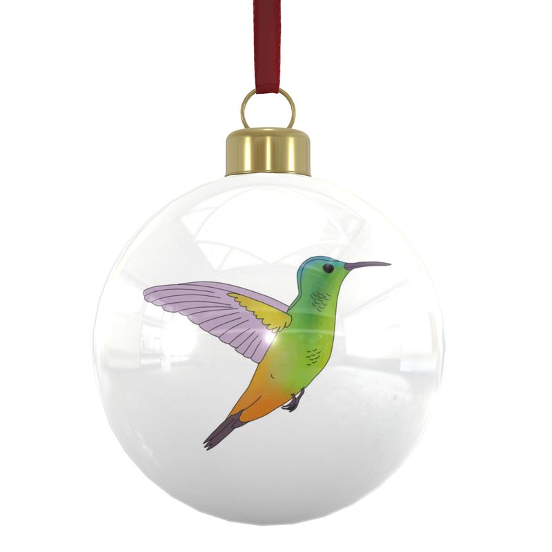 Bone China Baubles: Trinidad & Tobago National Birds [Hummingbirds] x6