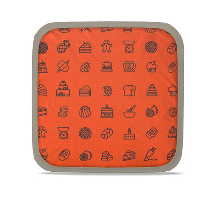 Pot Holders: Baking Icons Pattern [Orange/Navy]