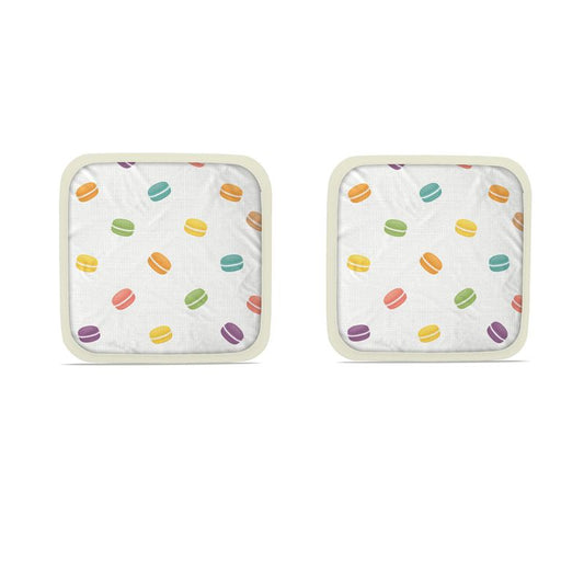 Pot Holder: Multi-coloured Macaron Pattern