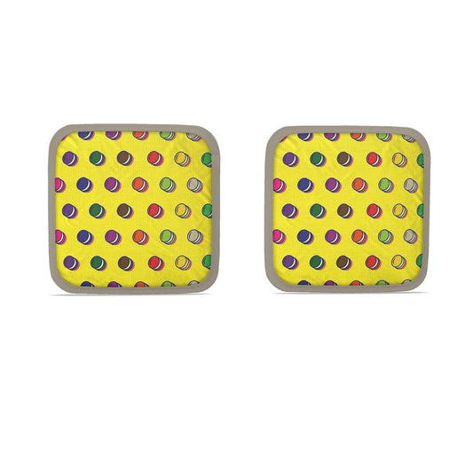 Pot Holders: Multi-coloured Macarons [Yellow]