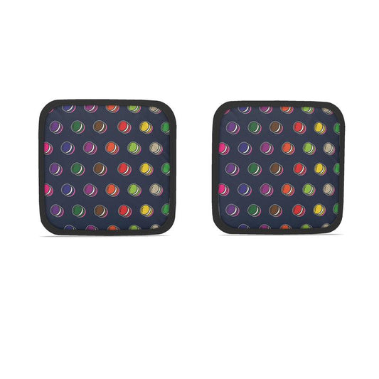 Pot Holders: Multi-coloured Macarons [Navy]