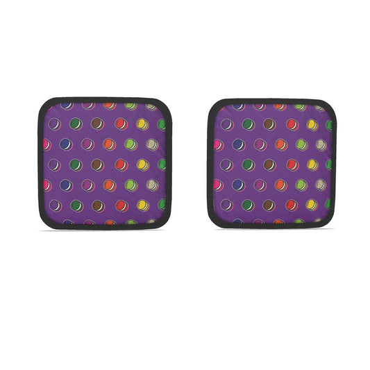 Pot Holders: Multi-coloured Macarons [Purple]