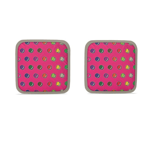 Pot Holders: Multi-coloured Macarons [Pink]