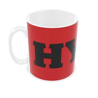 Builders Mug: HYMC [Hold Your Macarons Carefully] [Red/Black/White]