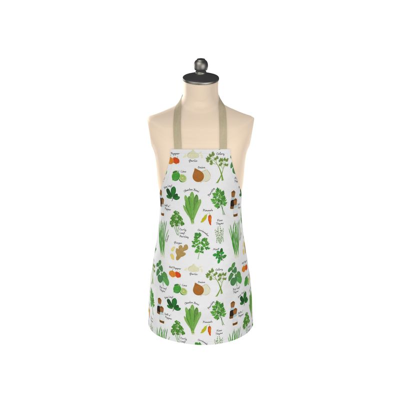Apron: Green Seasoning Pattern [Herbs and Spices]