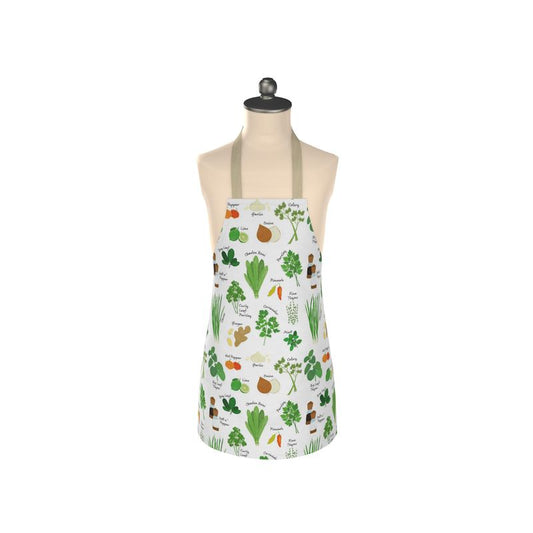 Apron: Green Seasoning Pattern [Herbs and Spices]