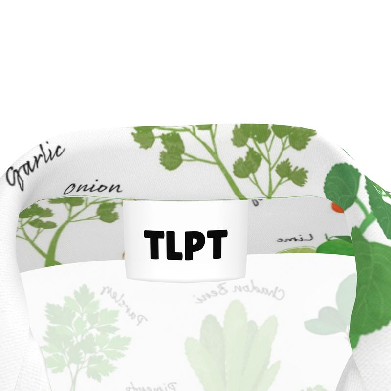 Men's Short Sleeve Shirt: Green Seasoning Pattern [Herbs and Spices]