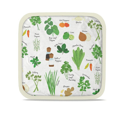 Pot Holders: Green Seasoning Pattern [Herbs and Spices]
