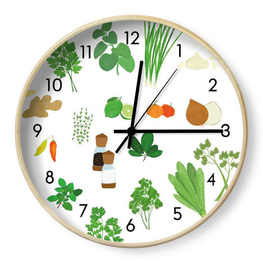 Wall Clock: Green Seasoning [Herbs and Spices]