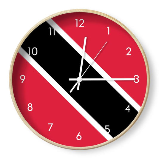 Wall Clock: Trinidad and Tobago Flag Design