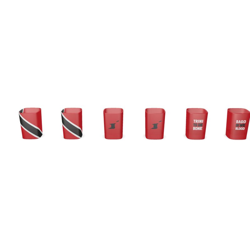 Set of 6 Shot Glasses: Trinidad & Tobago Pride [w Gift Tin]