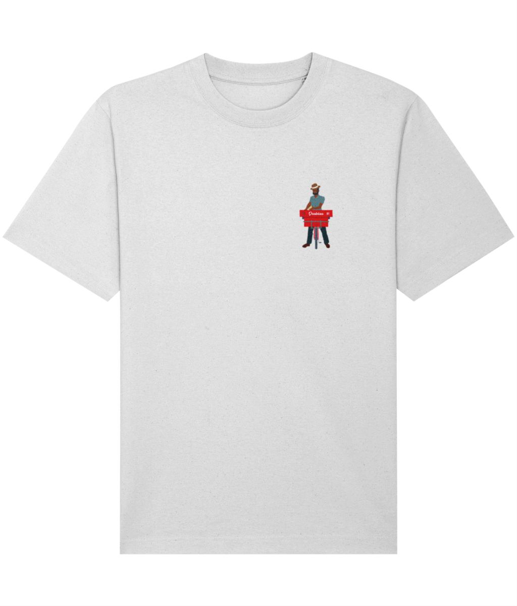 Relaxed Heavy T-shirt: Doubles Man [pocket design]