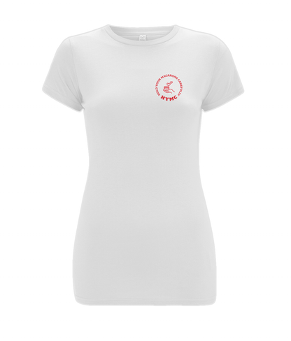 Women's Stretch T-Shirt: HYMC Pocket Design [Red]