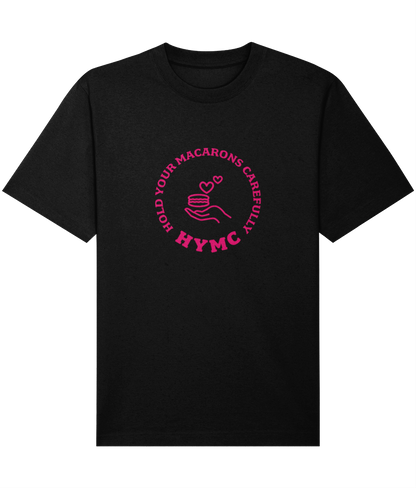 Relaxed Heavy T-shirt: HYMC Badge Centre [Pink]