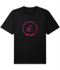 Relaxed Heavy T-shirt: HYMC Badge Centre [Pink]